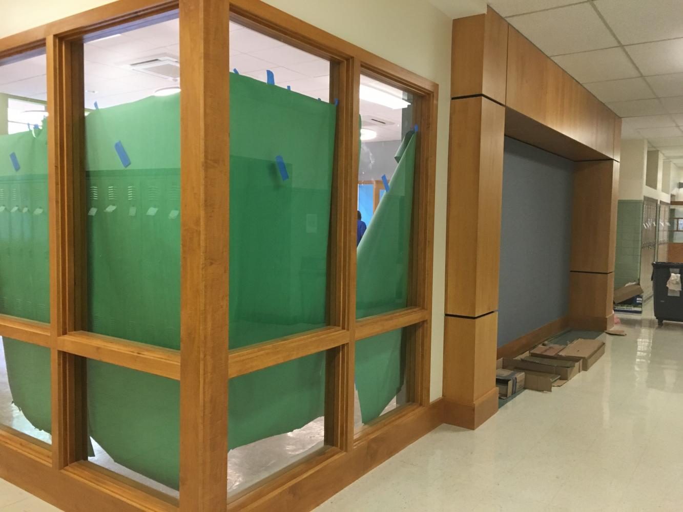 Campus ministry is under wraps while construction is completed. 
