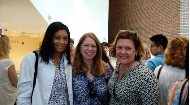 Jamie Connors, Dr. Laurie Shornick (her mentor), and Mrs. Sudekum