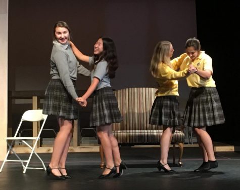 The cast of Little Women, last years musical, practiced a dance during rehearsals.


