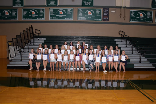 This year’s NHS inductees pose for their formal group photos.