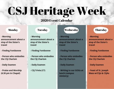 CSJ Heritage Week is through March 9-13. How will you celebrate?