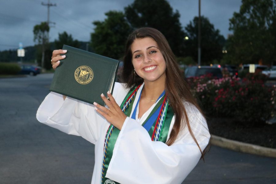 St. Joe Senior Mallory Kimes enjoys her modified graduation!