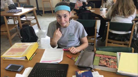 Senior Natalie Mispagel studying in order to conquer the new school year.
