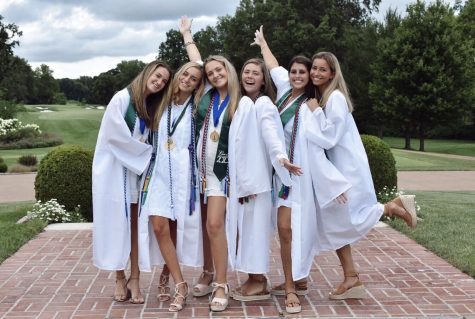 Some of the Class of 2020 seniors celebrating their graduation from SJA. 