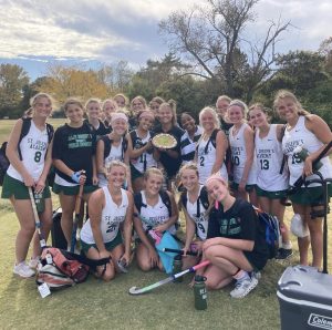 St. Joe Varsity Field Hockey celebrates their Sweet 16 win.