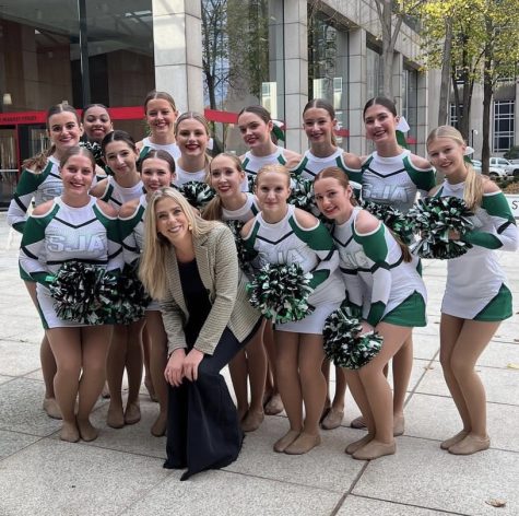 The Dance Team poses with Mary Caltrider