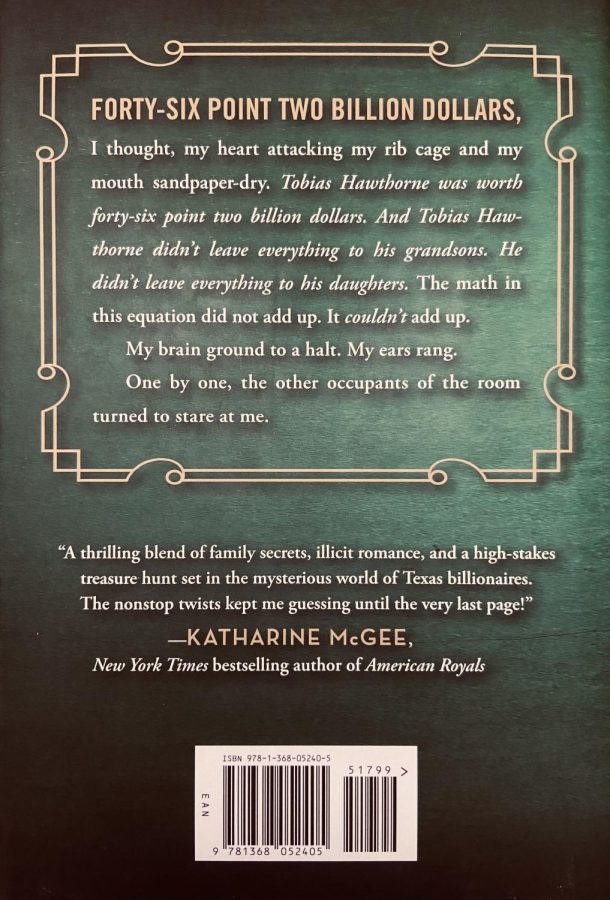A picture of the summary of The Inheritance Games by Jennifer Lynn Barnes. 