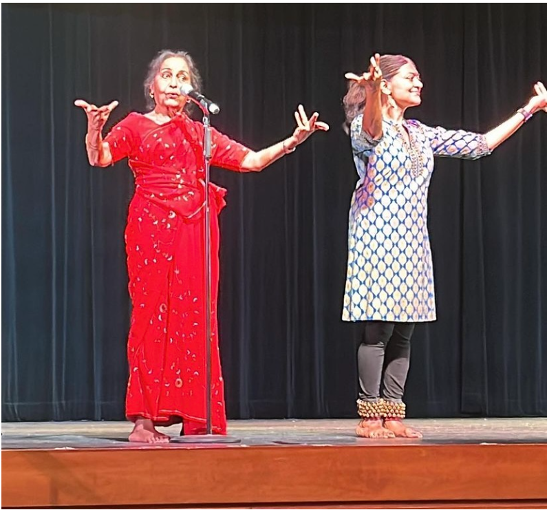 The mother and daughter duo from Dances of India demonstrate their skills and knowledge. 