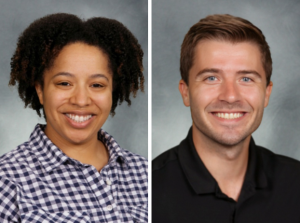 New World Language teachers, Ms. Sarah Harrington (left) and Mr. Ryan Alsop (right), pose for their SJA portrait. 