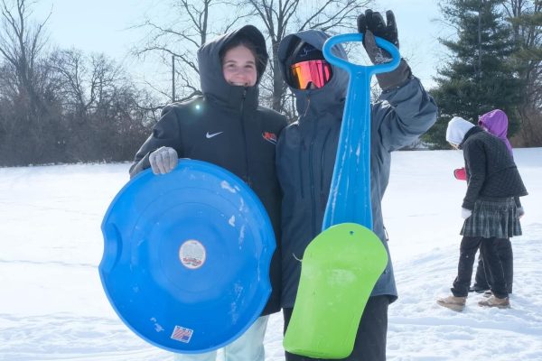 Students smile with their sleds!